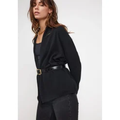 Gilet tube femme ZASSIA en cachemire noir