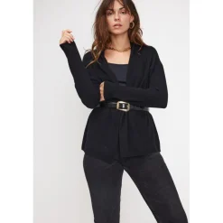 Gilet tube femme ZASSIA en cachemire noir
