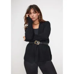 Gilet tube femme ZASSIA en cachemire noir