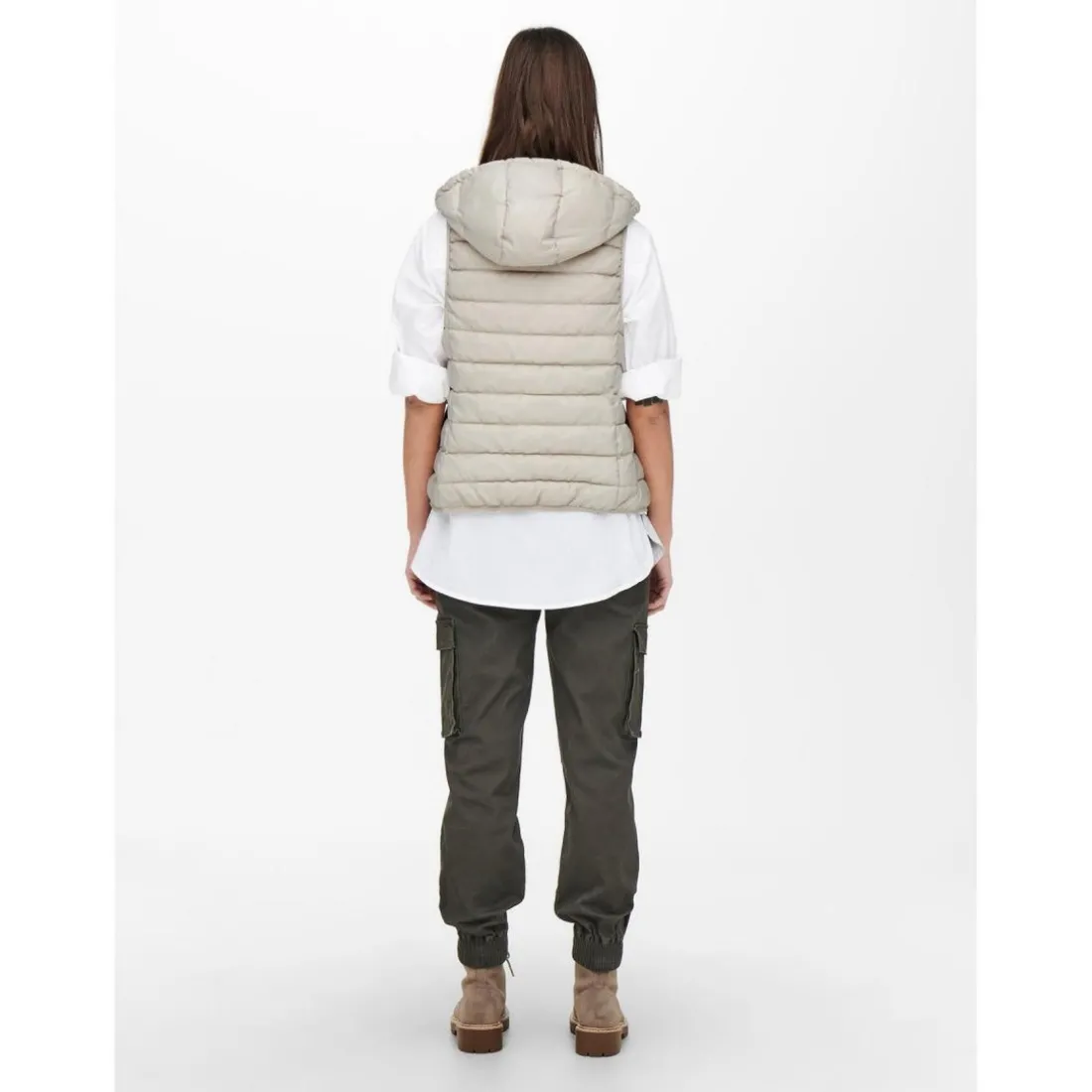 Gilets anti-froid beige en nylon