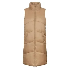 Gilets anti-froid Col haut Sans manches marron Élise