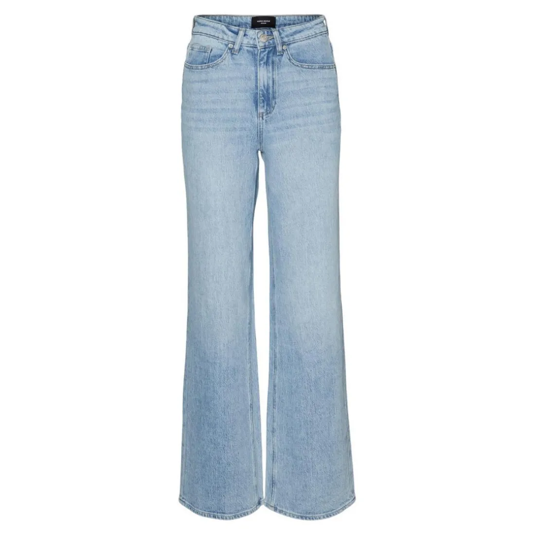 Jean à coupe large Wide Leg Fit Taille haute Extra long bleu Ida
