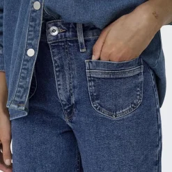 Jean à jambe large Juicy Life 521 en coton bleu moyen Meg
