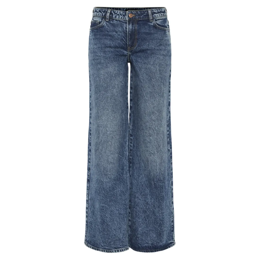 Jean ample taille basse en coton Selma bleu Luna