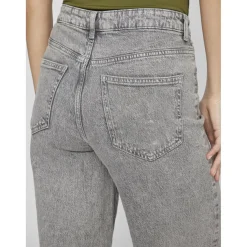 Jean ample taille haute Freya gris en coton Demi