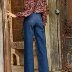 Jean ATLANTY brut denim bleu en coton