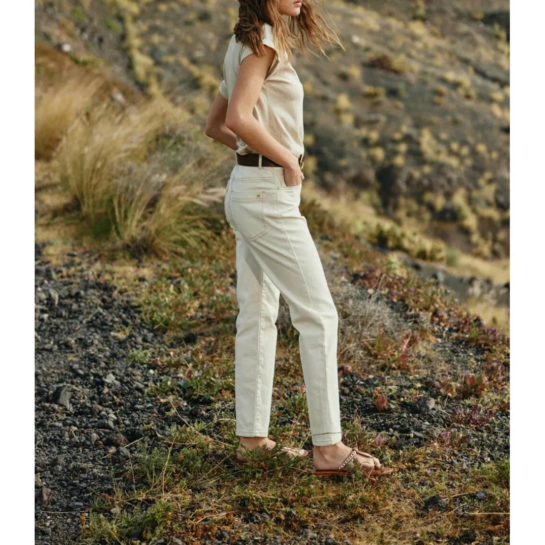 Jean Brieg B - Beige en coton