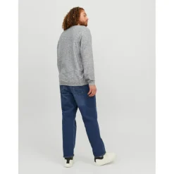 Jean coupe confort Tapered fit - Cropped Bleu en coton