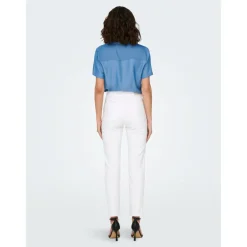 Jean coupe droite blanc en coton Alia