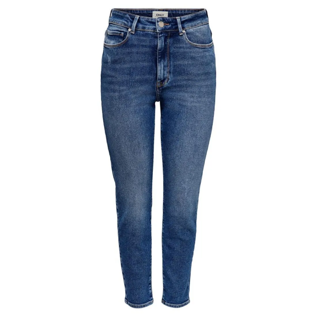 Jean coupe droite bleu en coton Daisy