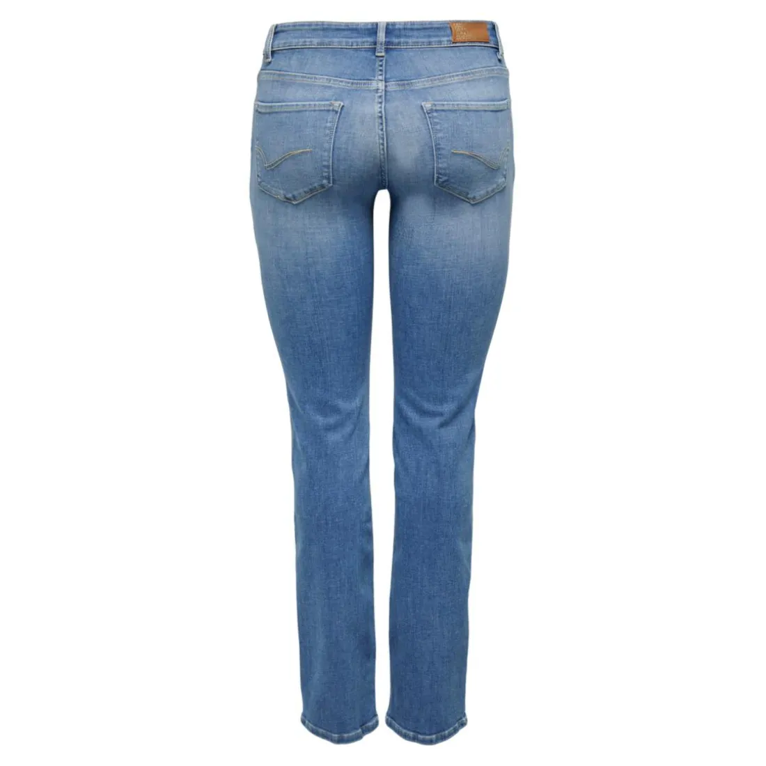 Jean coupe droite braguette zippée taille classique bleu en coton Isla