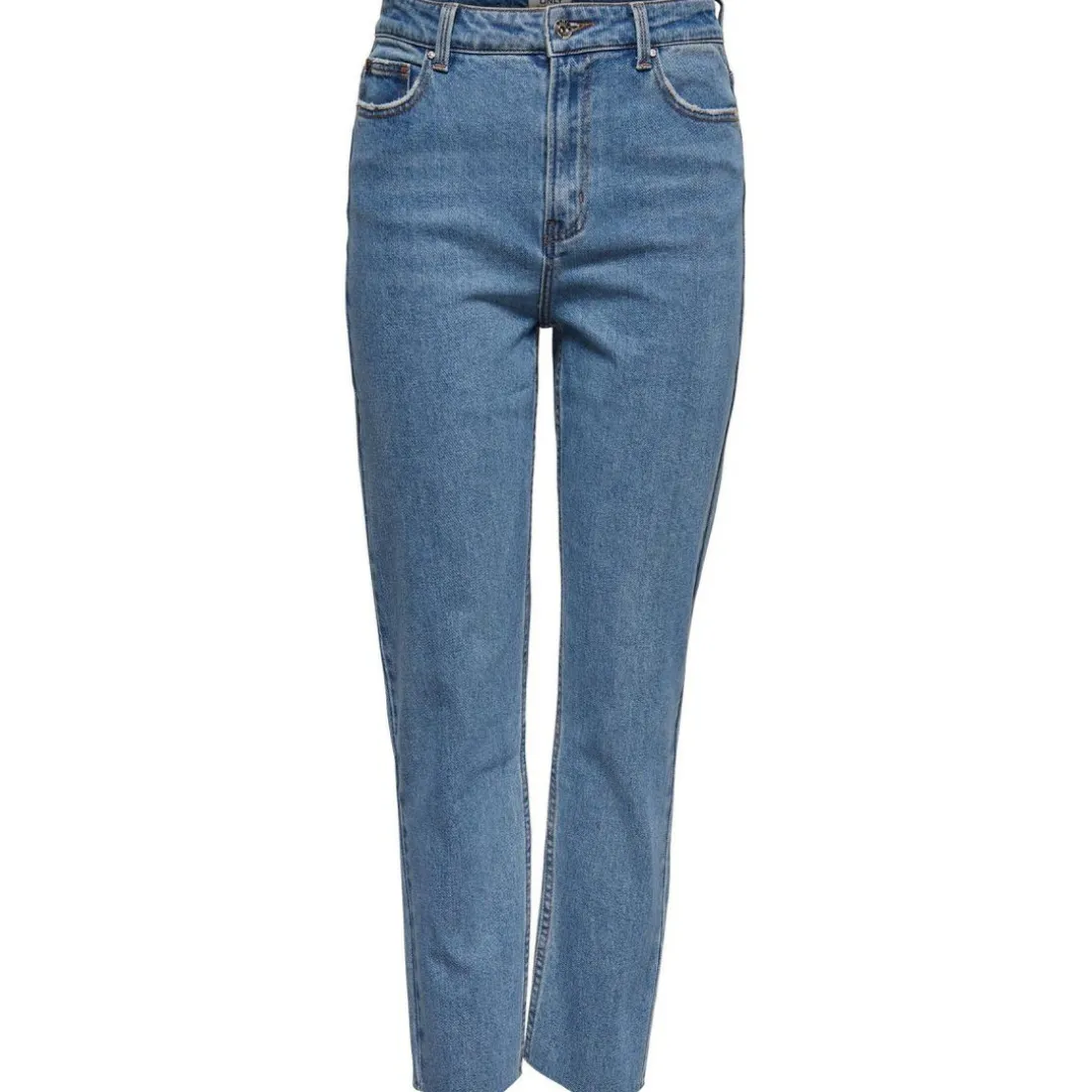 Jean coupe droite Court bleu en coton Liz