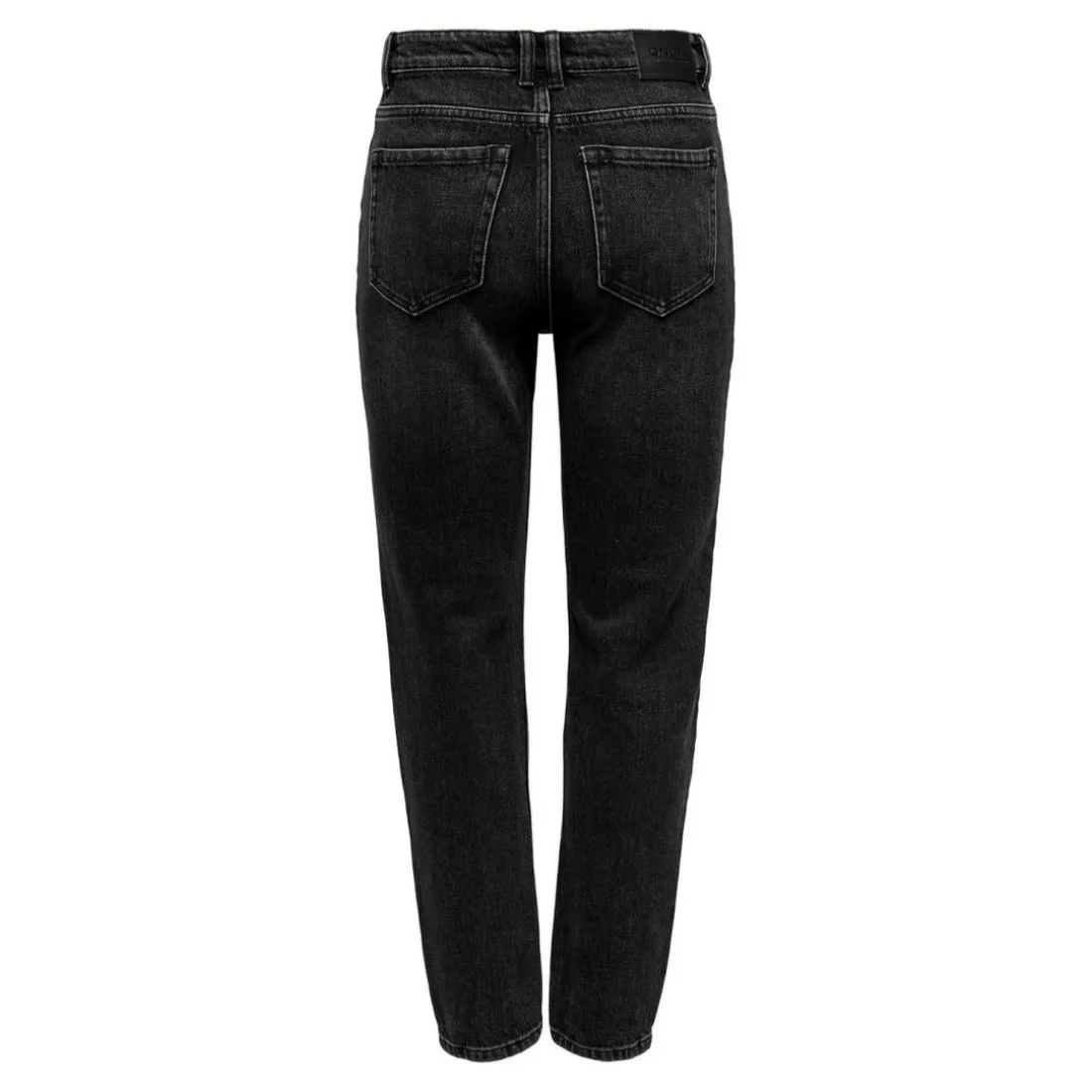 Jean coupe droite Longueur cheville noir en coton Lise
