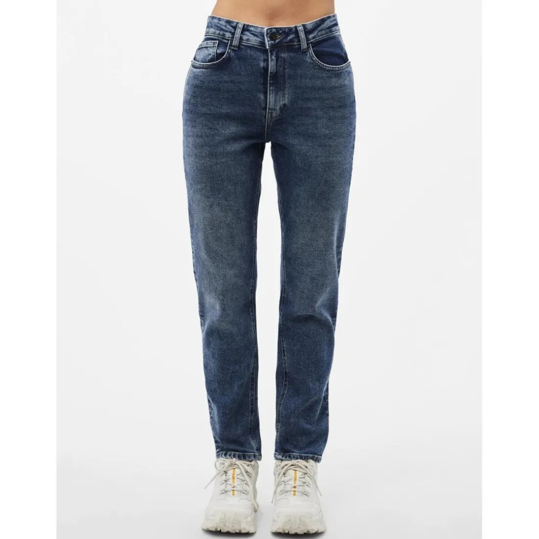 Jean coupe tapered bleu en coton