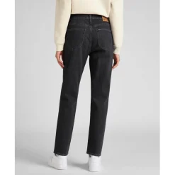 Jean droit femme en Coton CAROL noir