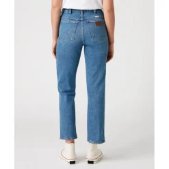 Jean femme droit Wild West Bleu Stone en coton
