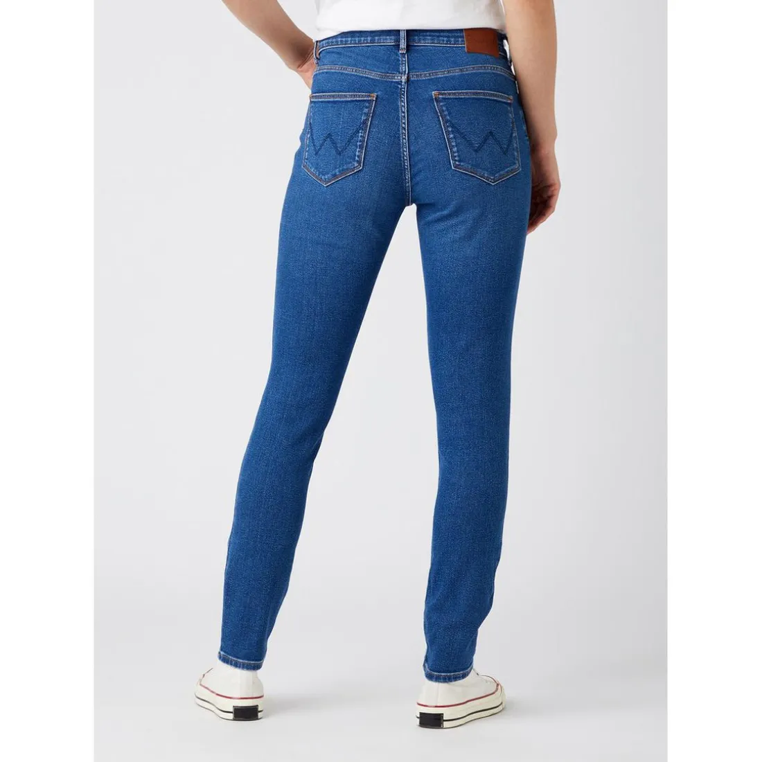 Jean Femme High Rise Skinny bleu en coton