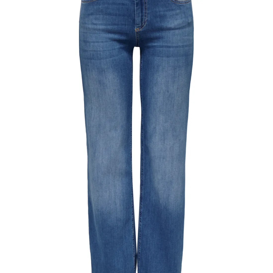 Jean Fit taille moyenne ONLBLUSH -Bleu bleu denim en coton Ora