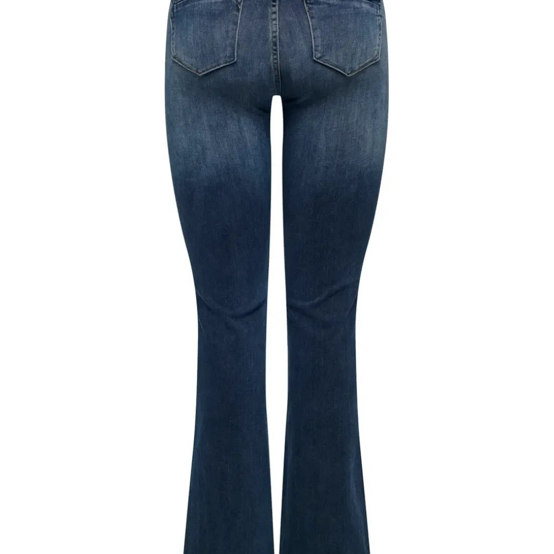 Jean flare Blush noir en coton Hana