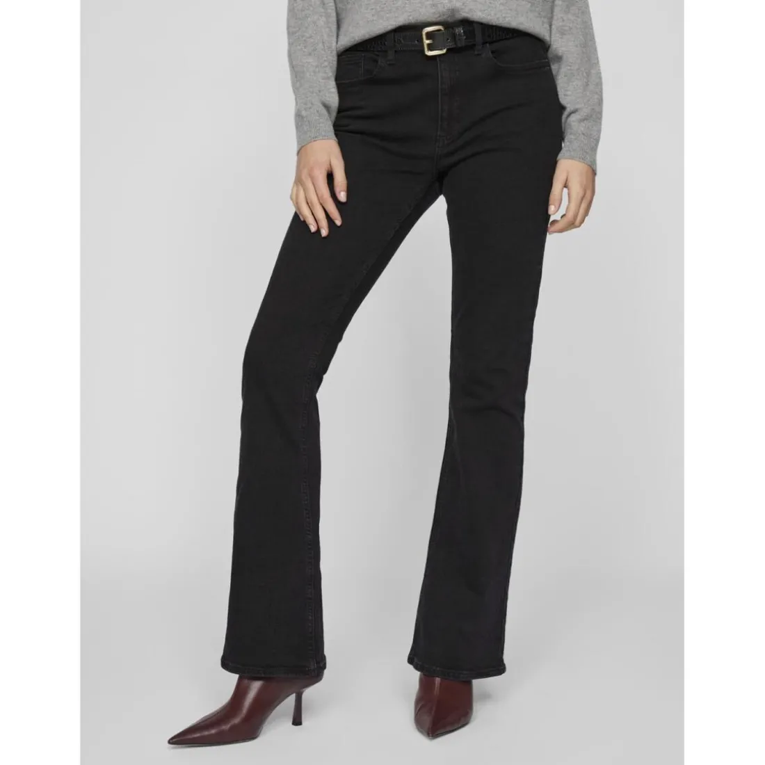 Jean flare Lbd Osc Betty noir en coton Xia