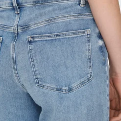 Jean Flare Taille haute ONLMADISON - Bleu en coton Rose