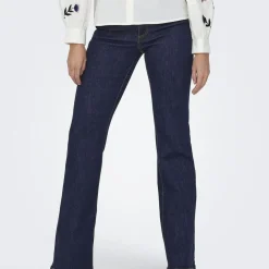 Jean flare Wauw Gua030 bleu denim en coton Kaye
