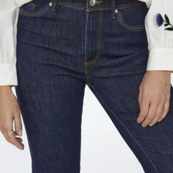 Jean flare Wauw Gua030 bleu denim en coton Kaye