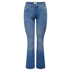 Jean flared bleu en coton Tia
