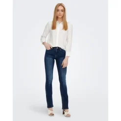 Jean flared bleu en coton Vera