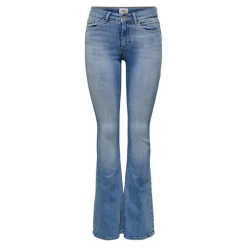 Jean flared bleu en coton Lia
