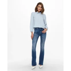 Jean flared bleu en coton Hope