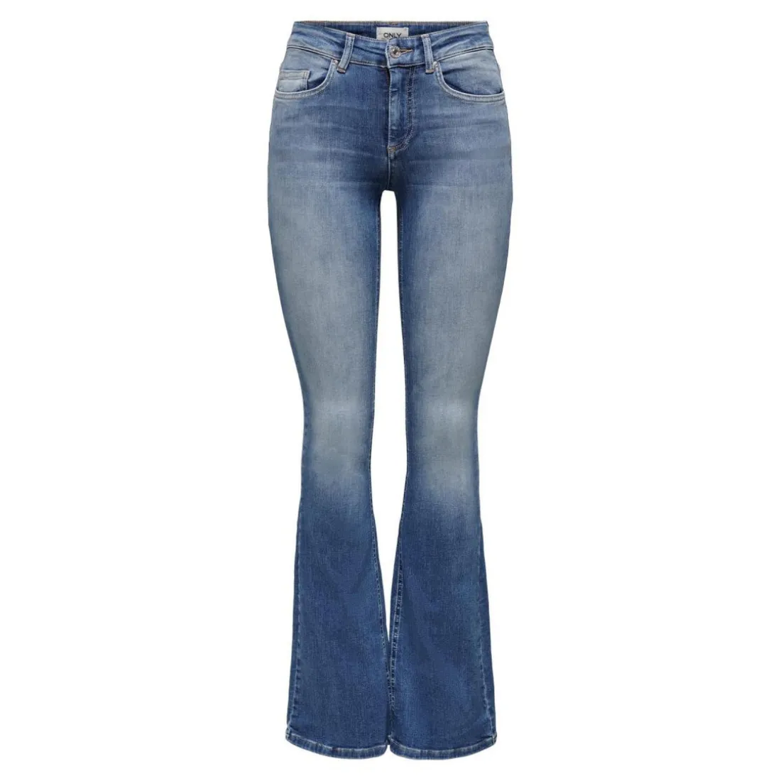 Jean flared bleu en coton Gaia