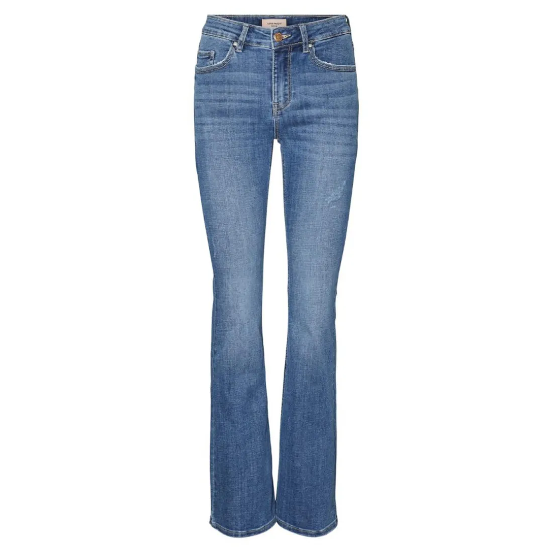 Jean flared fit bleu moyen en coton Ria