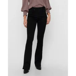Jean flared noir en coton Yule
