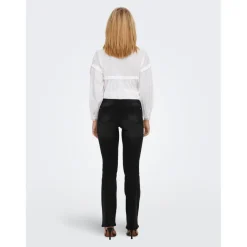 Jean flared noir en coton Ria