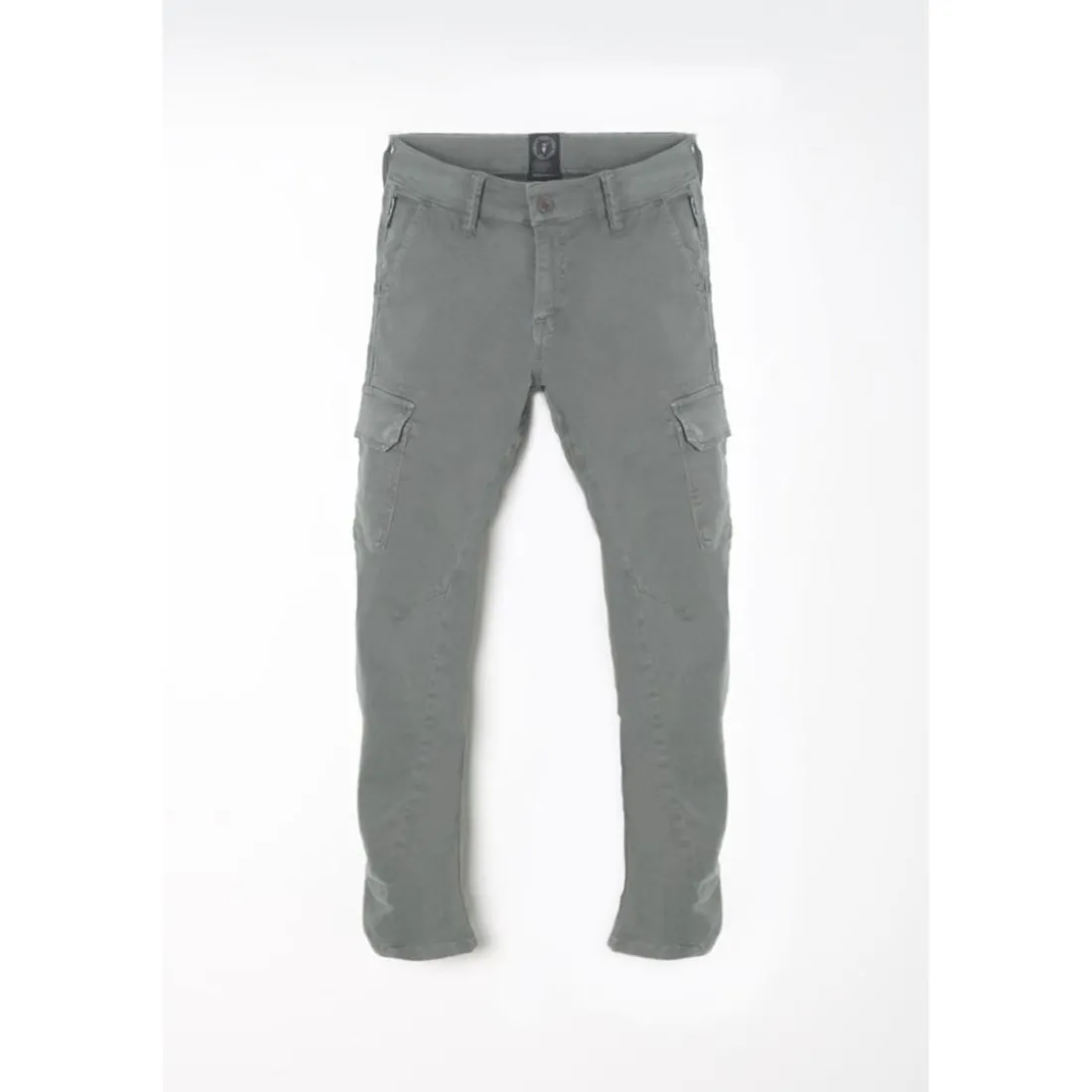 Jean garçon, tapered, longueur 34 vert Quip en coton
