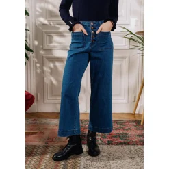 Jean large ATLANTA bleu stone en coton