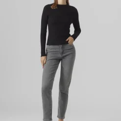 Jean mom en coton Linda gris Hazel