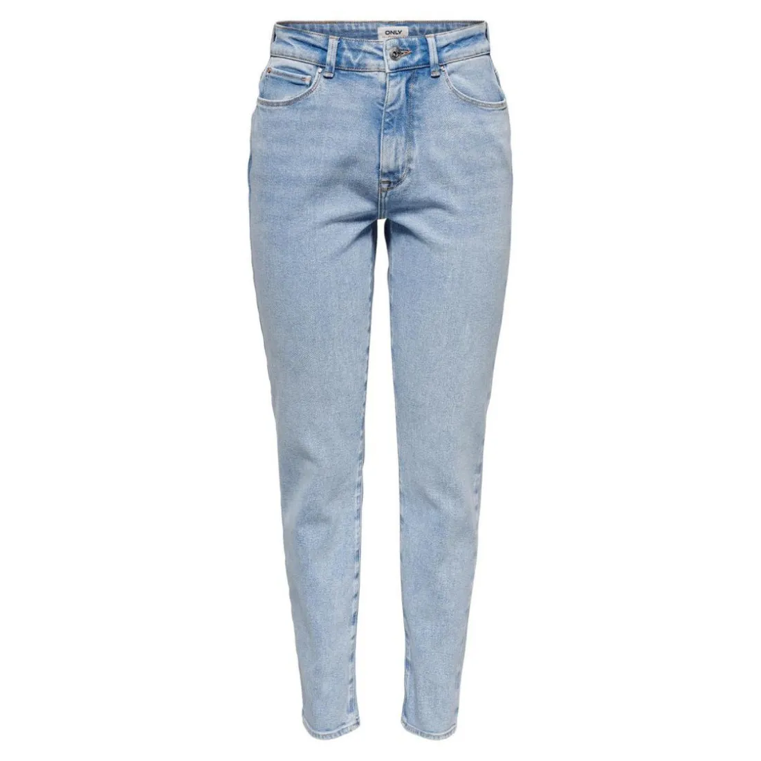Jean mom Longueur cheville bleu en coton Julia