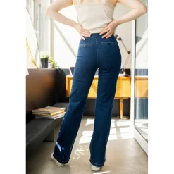 Jean PAULA W - Wash bleu fort en coton