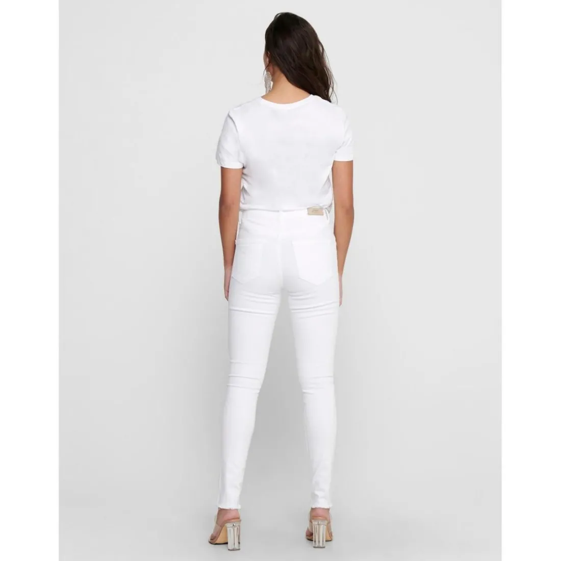 Jean skinny blanc en coton Cara