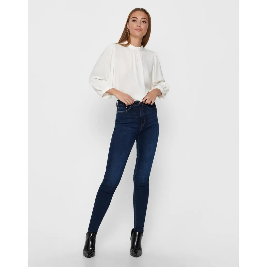 Jean skinny bleu en coton Lane