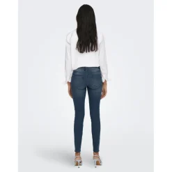 Jean skinny bleu en coton Sara