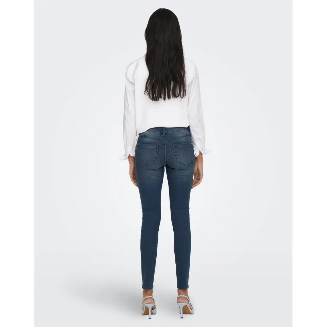 Jean skinny bleu en coton Sara