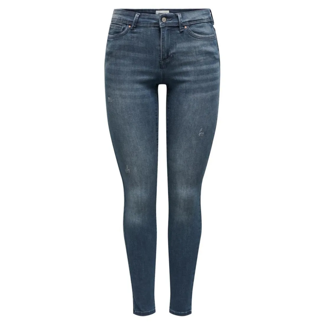 Jean skinny bleu en coton Sara