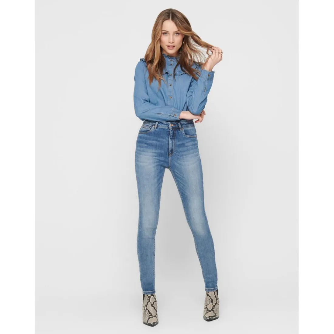 Jean skinny bleu en coton Uma