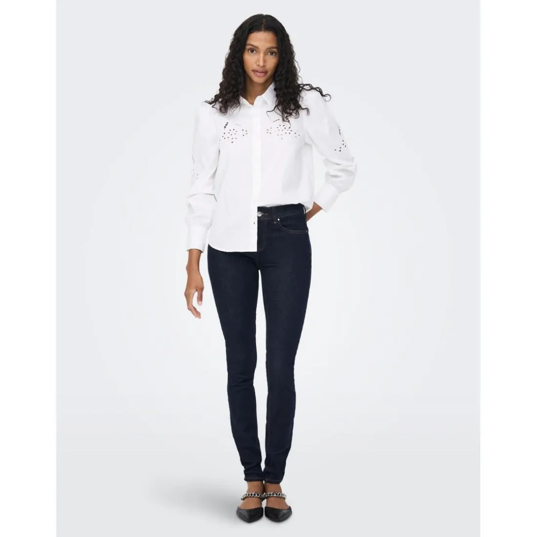 Jean skinny bleu en coton Nina
