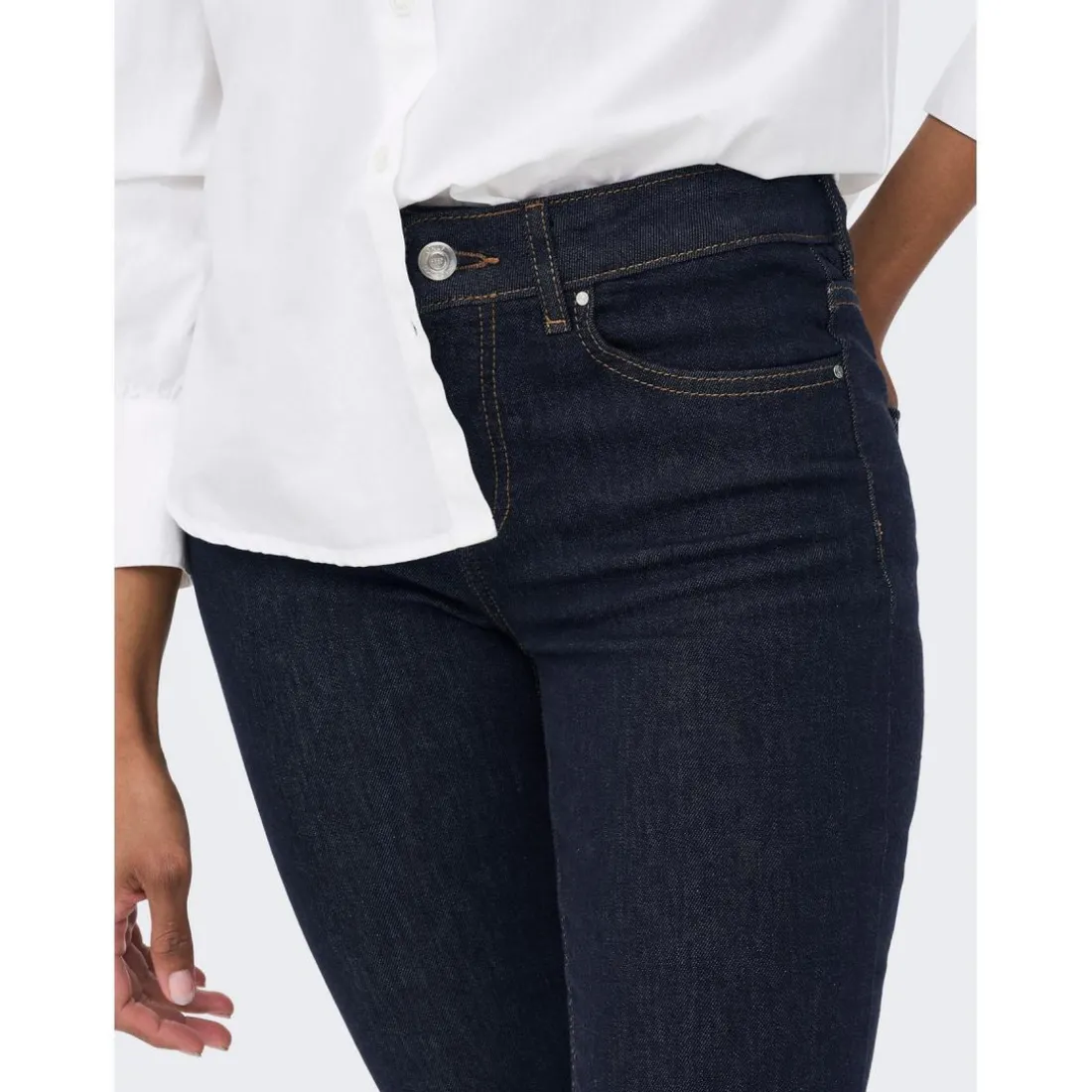 Jean skinny bleu en coton Nina