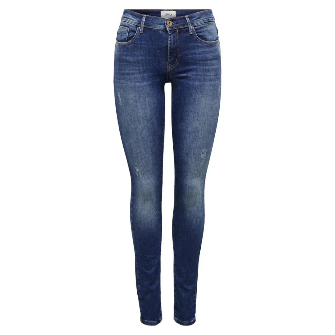 Jean skinny bleu en coton Emma
