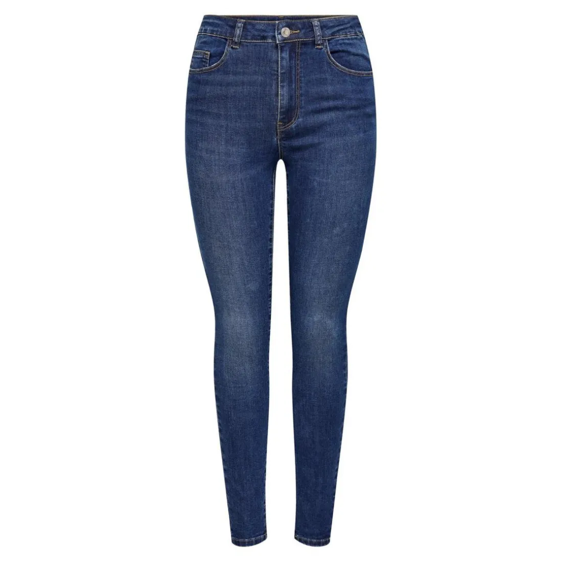Jean skinny bleu en coton Elle